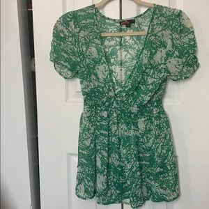 Sheer Green Top Forever 21